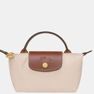 Longchamp Mini Bag in Cream and Brown